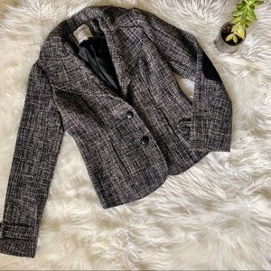 🎉HP!! ModCloth Ci Bono Tweed Elbow Patch Pea Coat